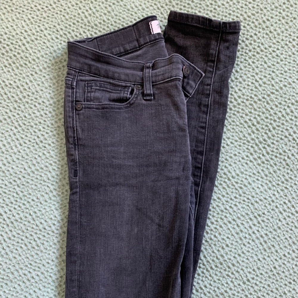 Madewell black faded skinny jeans